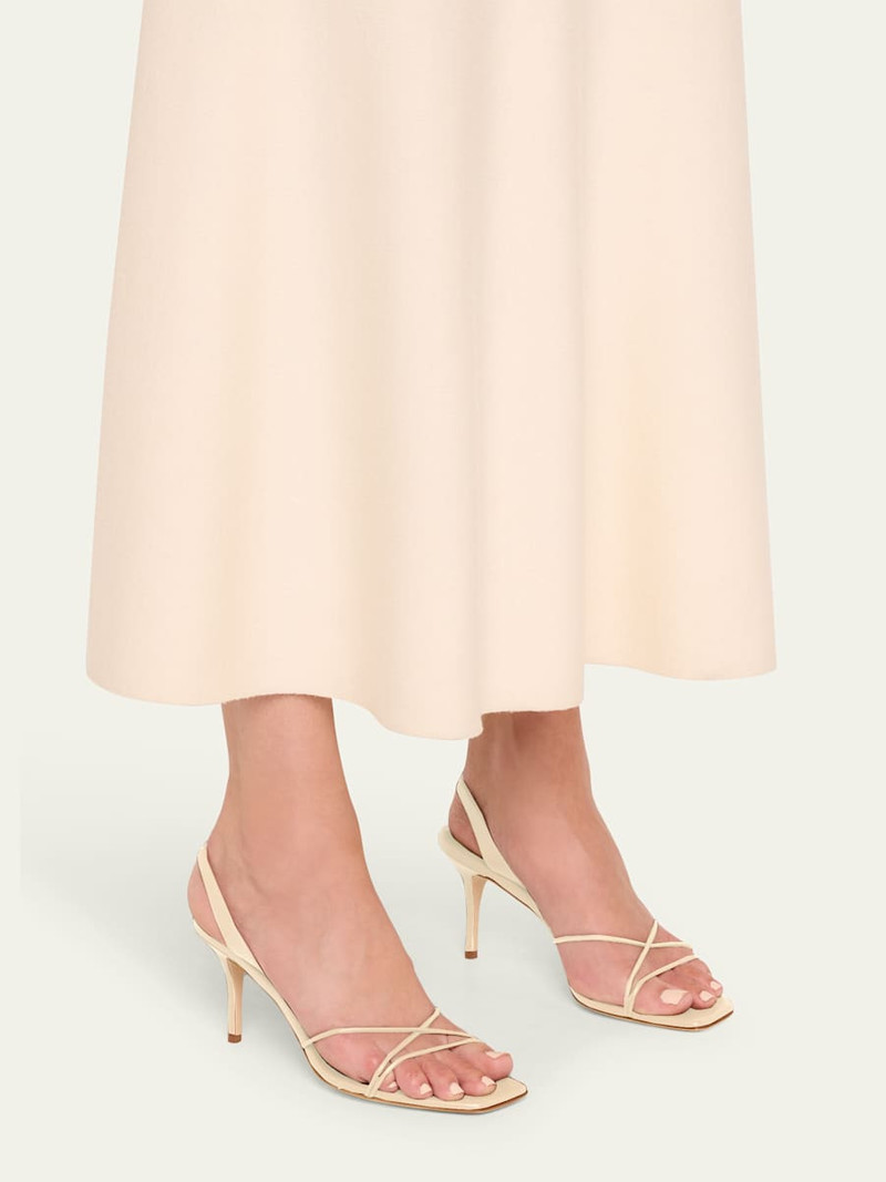 Manolo Blahnik Leather Strappy Slingback Sandals outlook