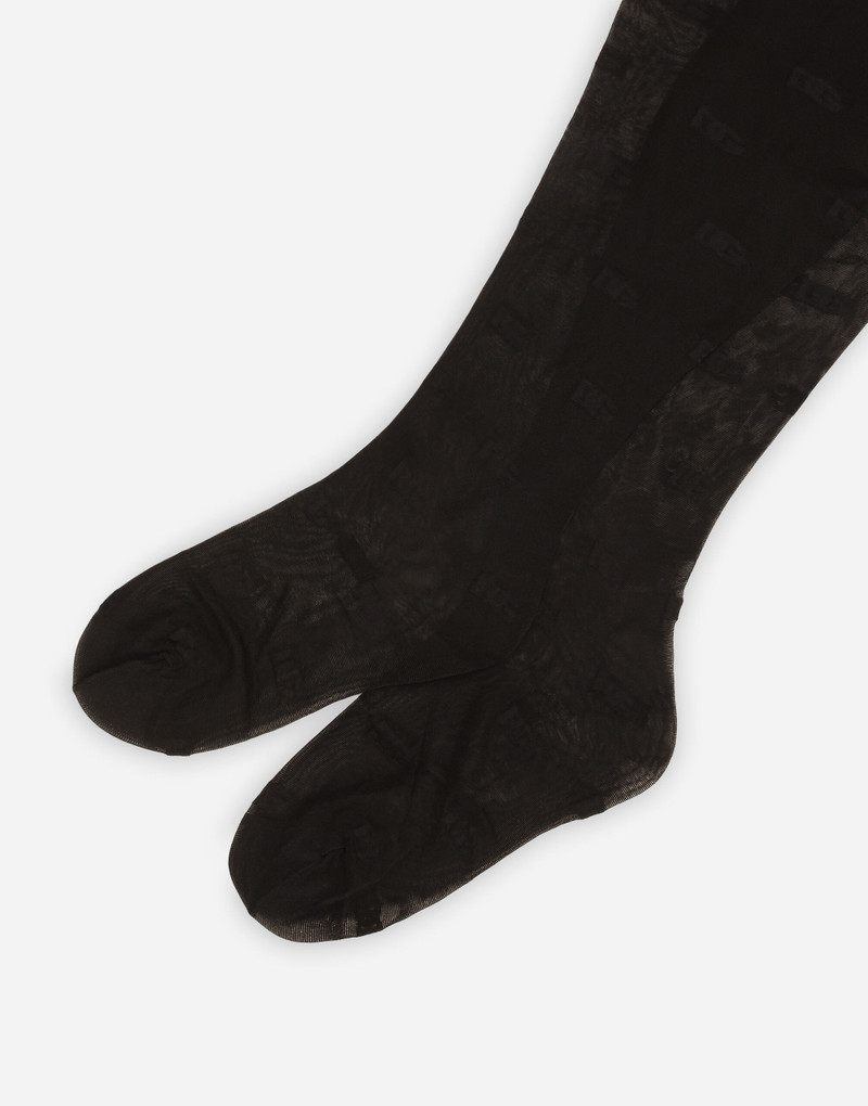 Dolce & Gabbana Tulle tights with jacquard DG logo outlook