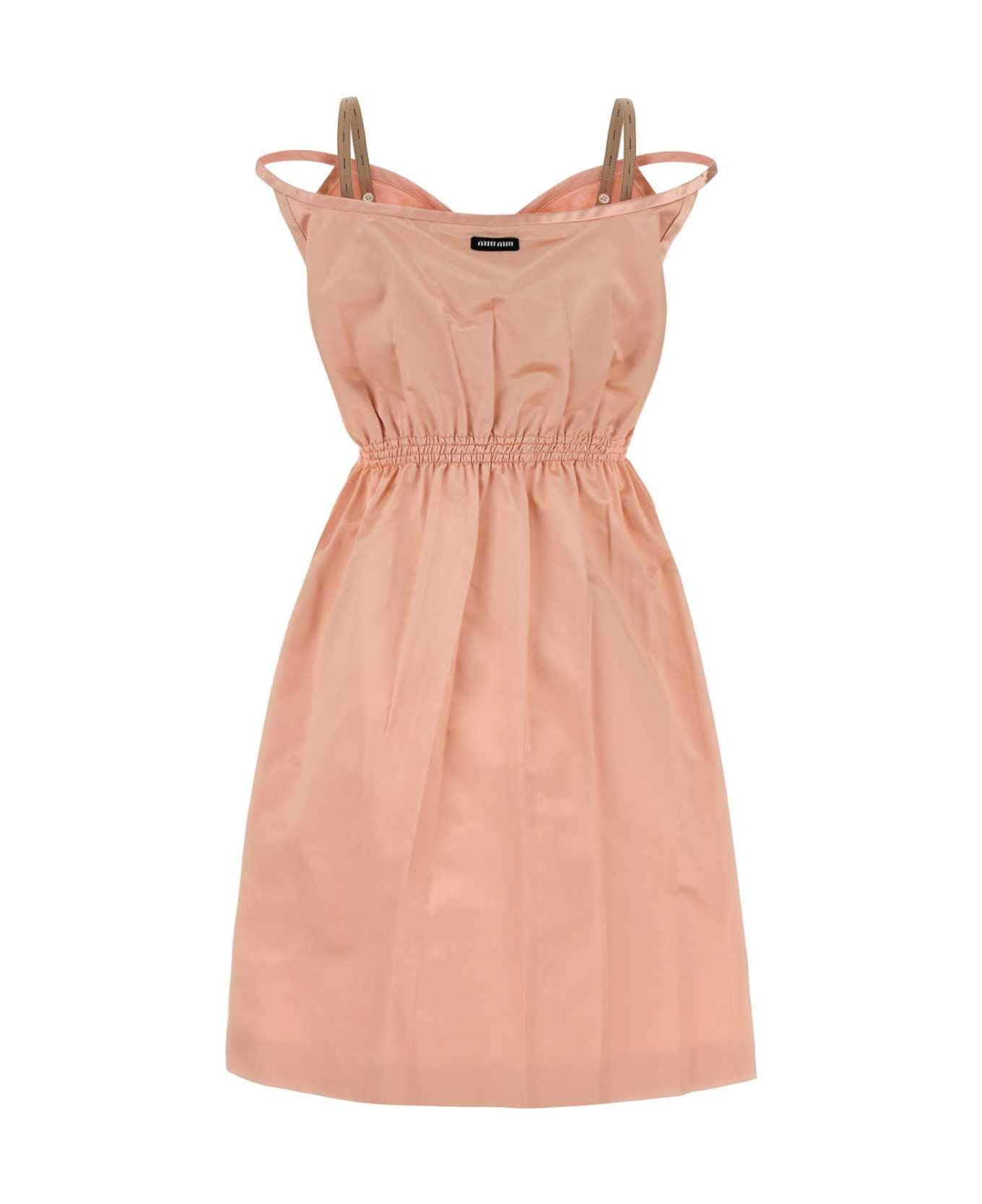 Salmon Satin Dress - 2