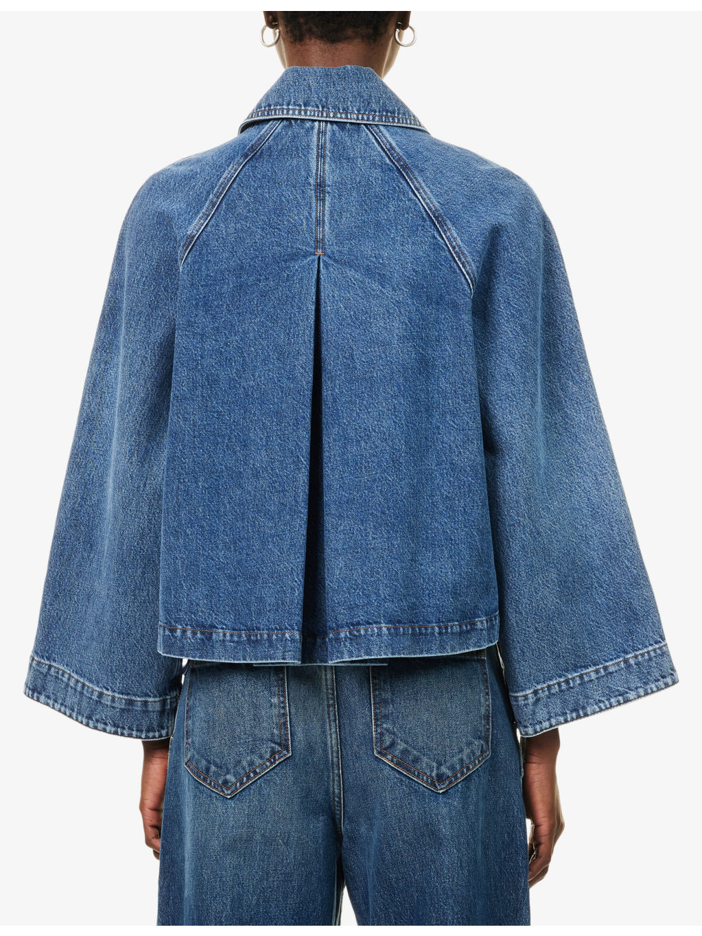 The Swing Raglan-Sleeves Denim Jacket - 4