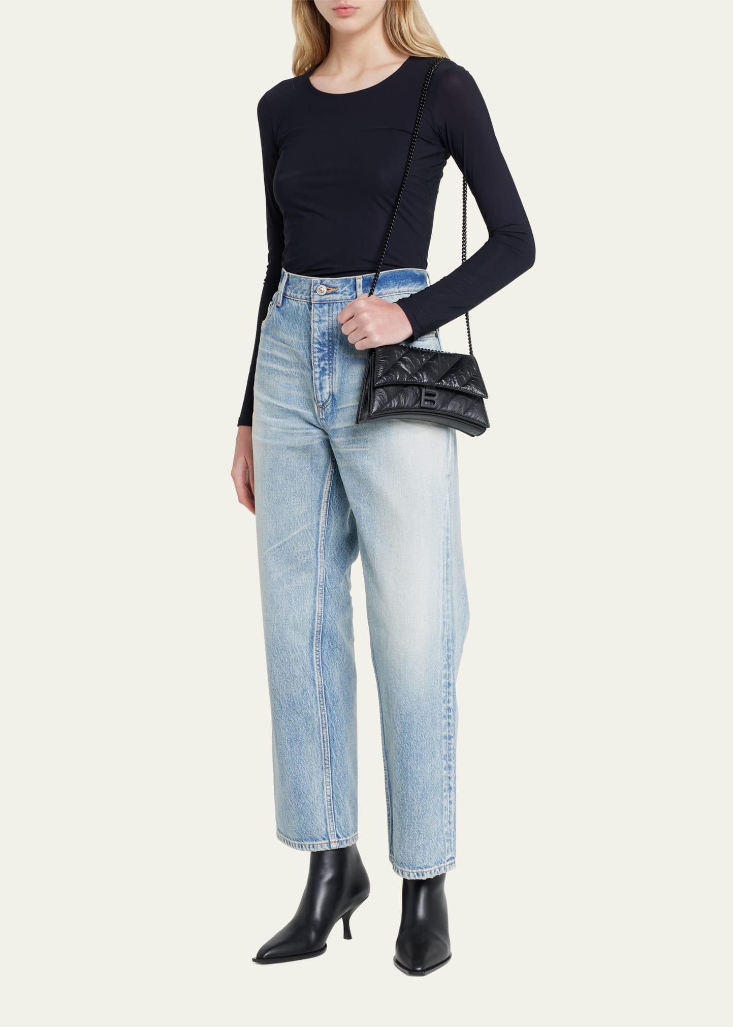 Crush Quilted Leather Wallet on Chain - 5