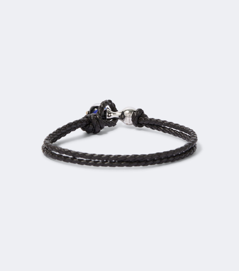 Knot sterling silver and leather bracelet 3