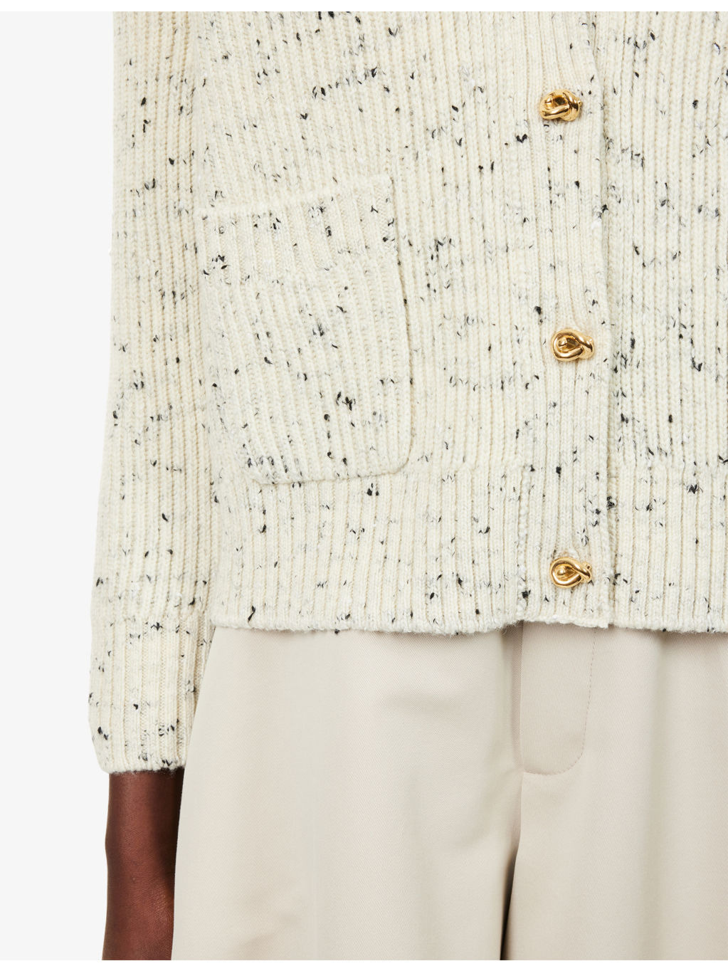 Knot Ribbed Wool-Blend Cardigan - 6