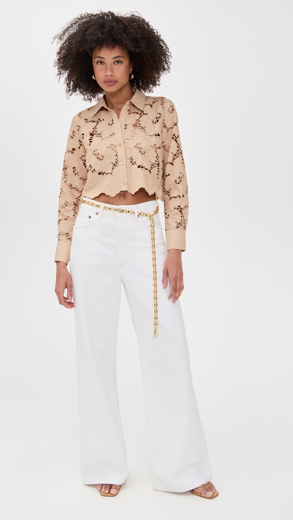Seychelle Cropped Button Down Shirt - 4