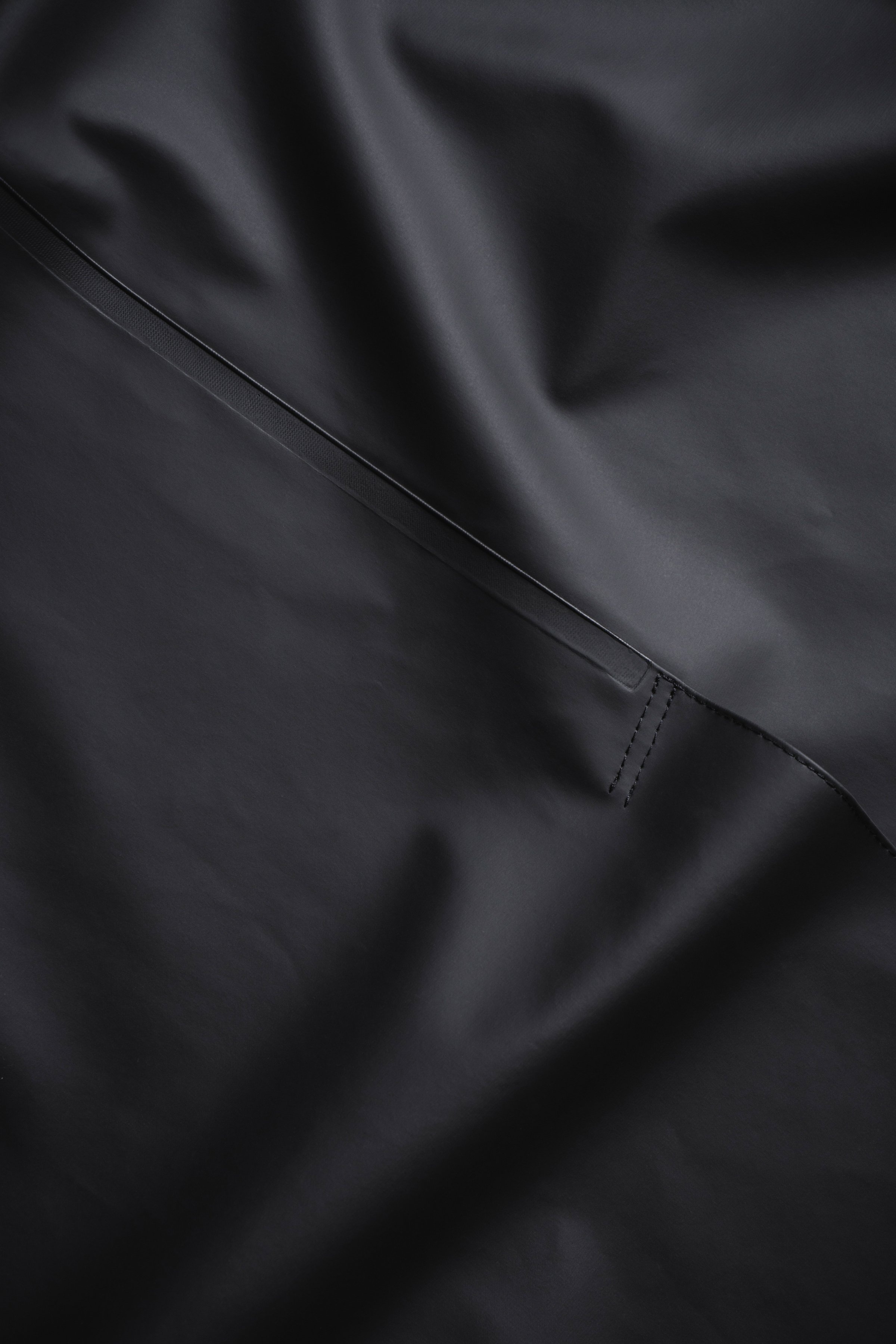 Stockholm Long Print Raincoat Black - 12