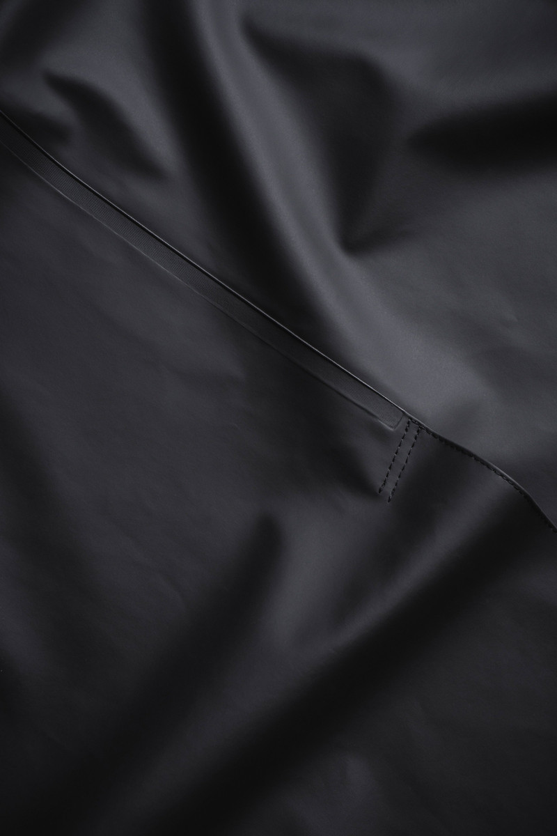 Stockholm Long Print Raincoat Black 11