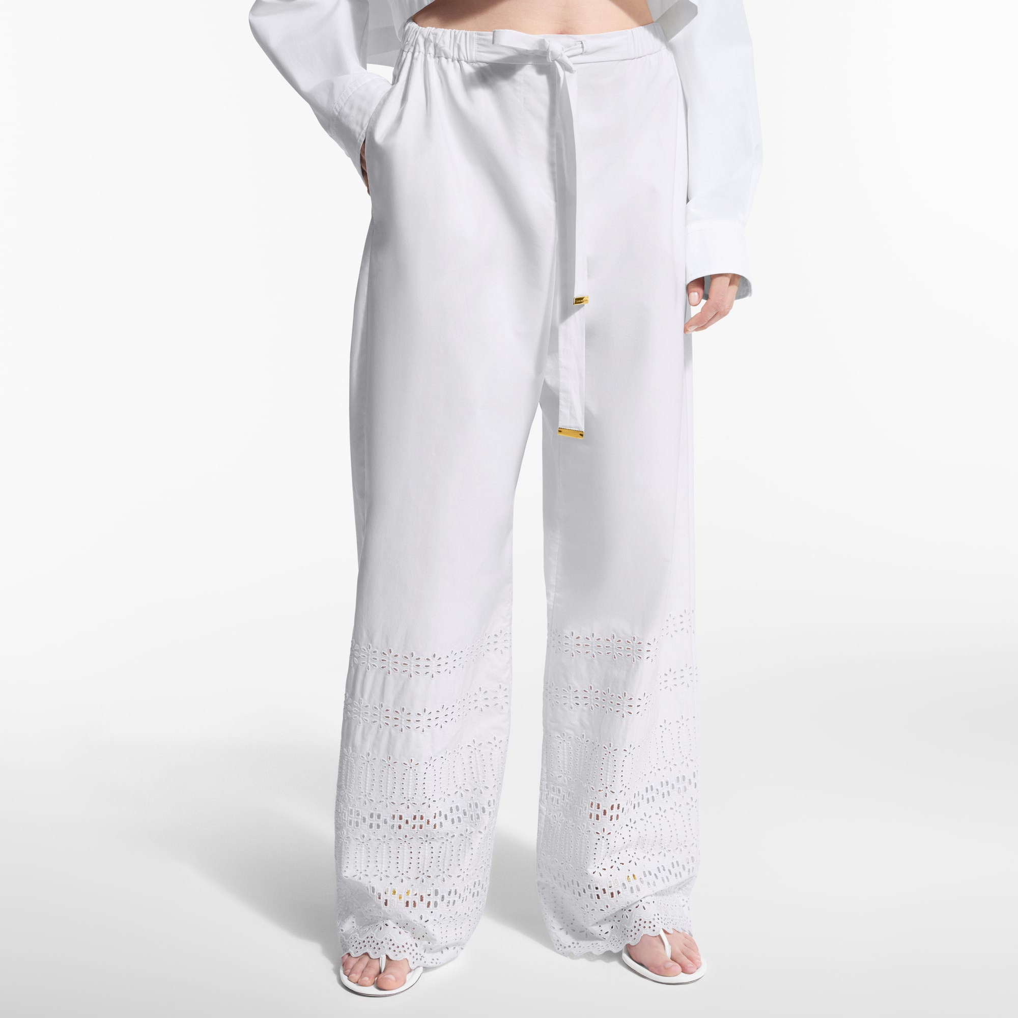 Broderie Anglaise Pajama Pants - 2