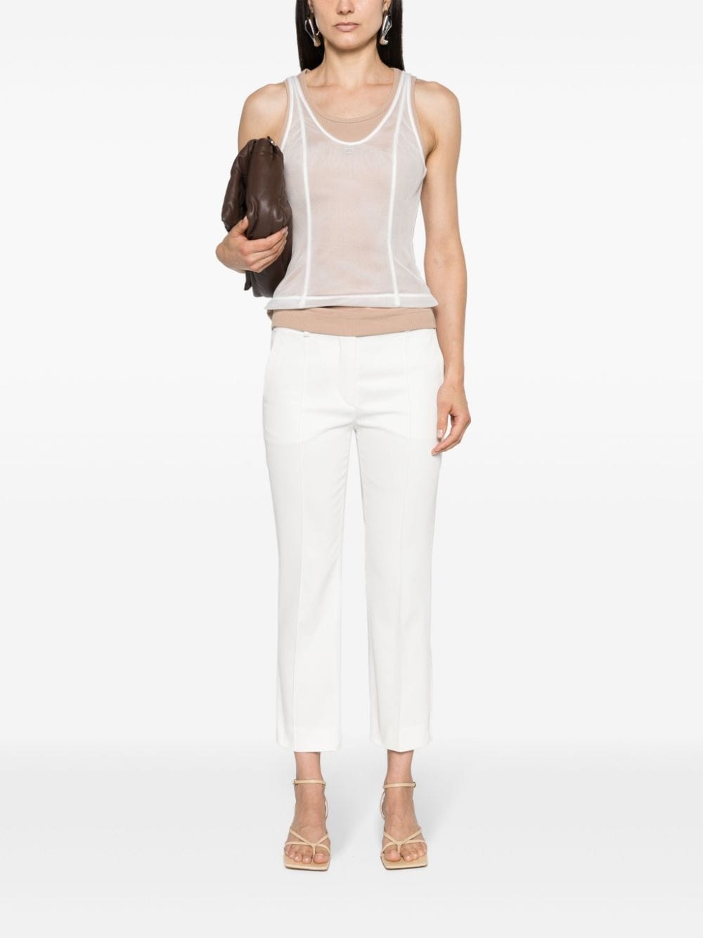 mid-rise cropped trousers - 2