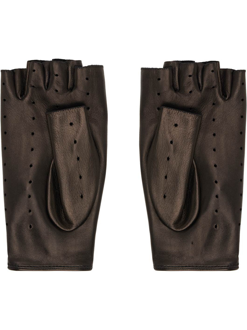 Valentino Black Biker Gloves outlook