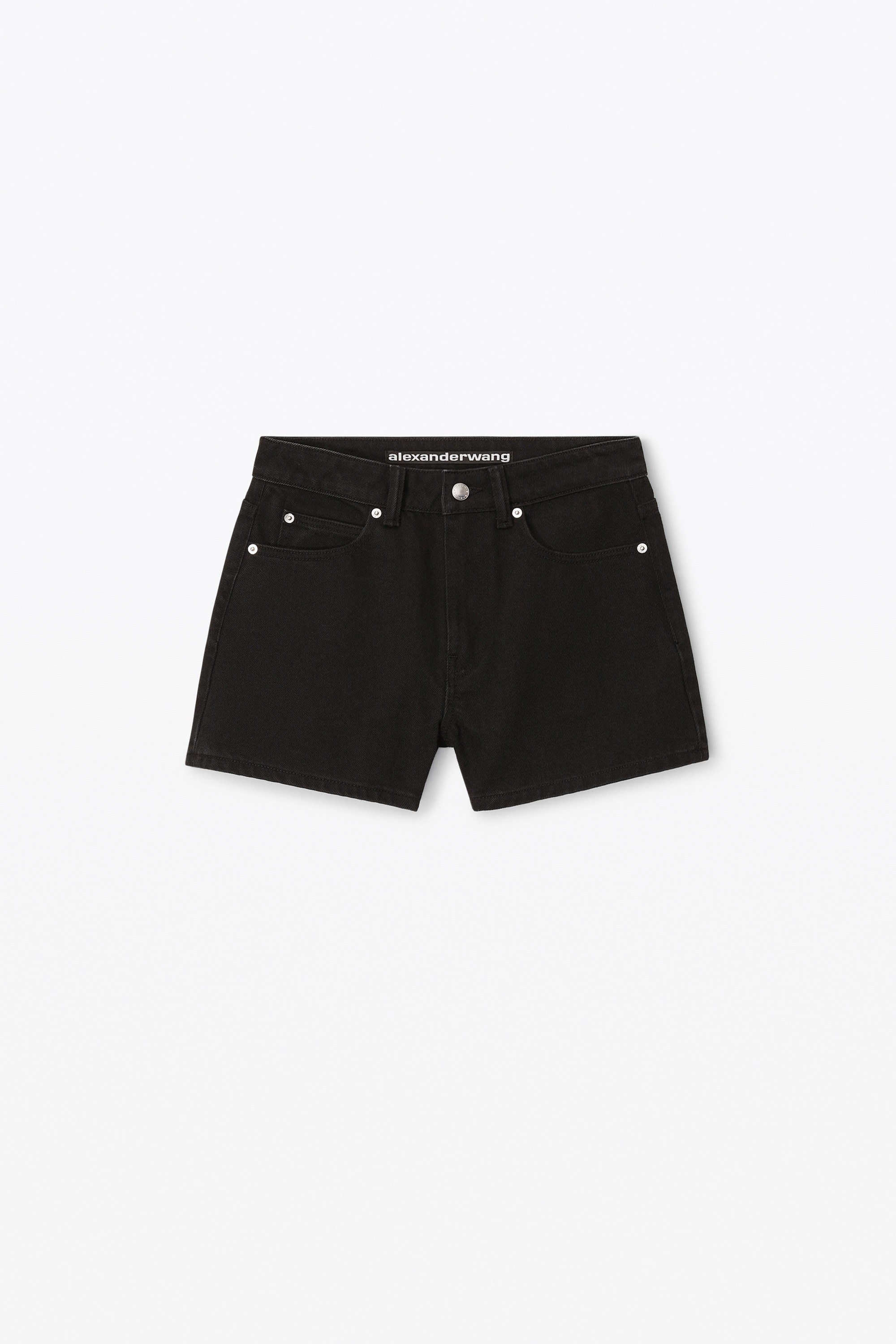 Alexander Wang logo-embossed jersey mini shorts - Grey