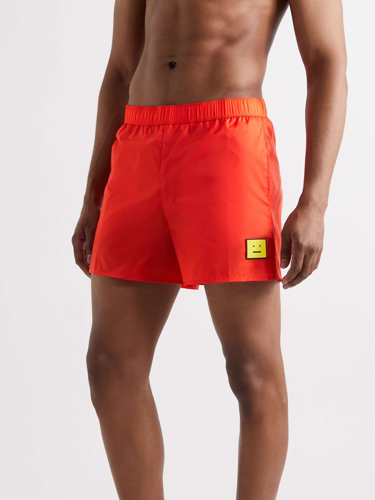 Slim-Fit Mid-Length Logo-Appliquéd Swim Shorts - 2