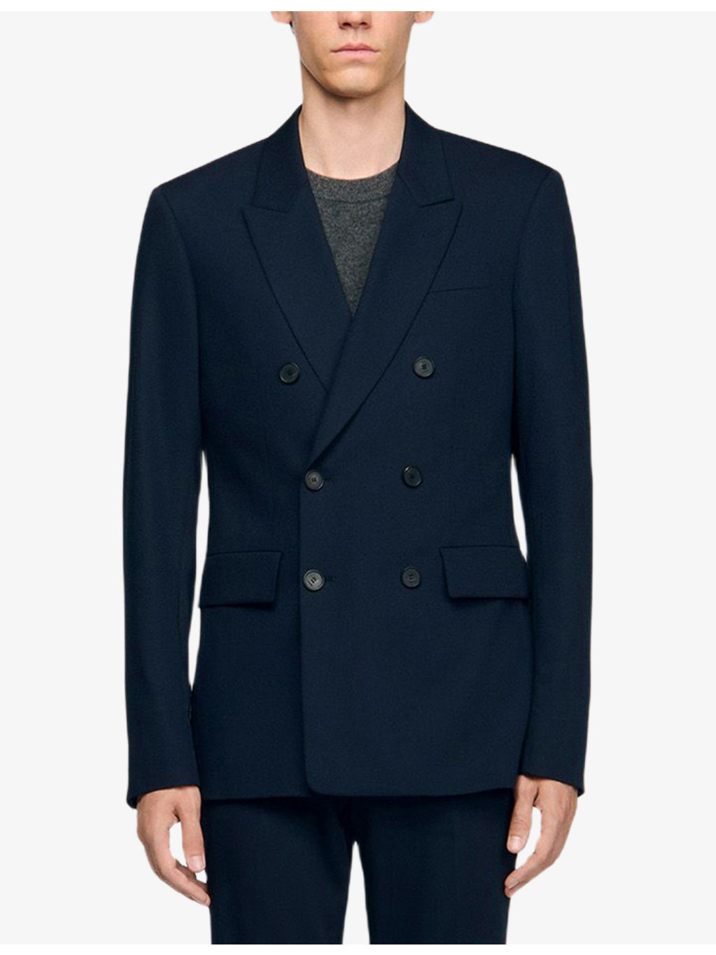 Regular-Fit Double-Breasted Wool Suit Jacket - 3
