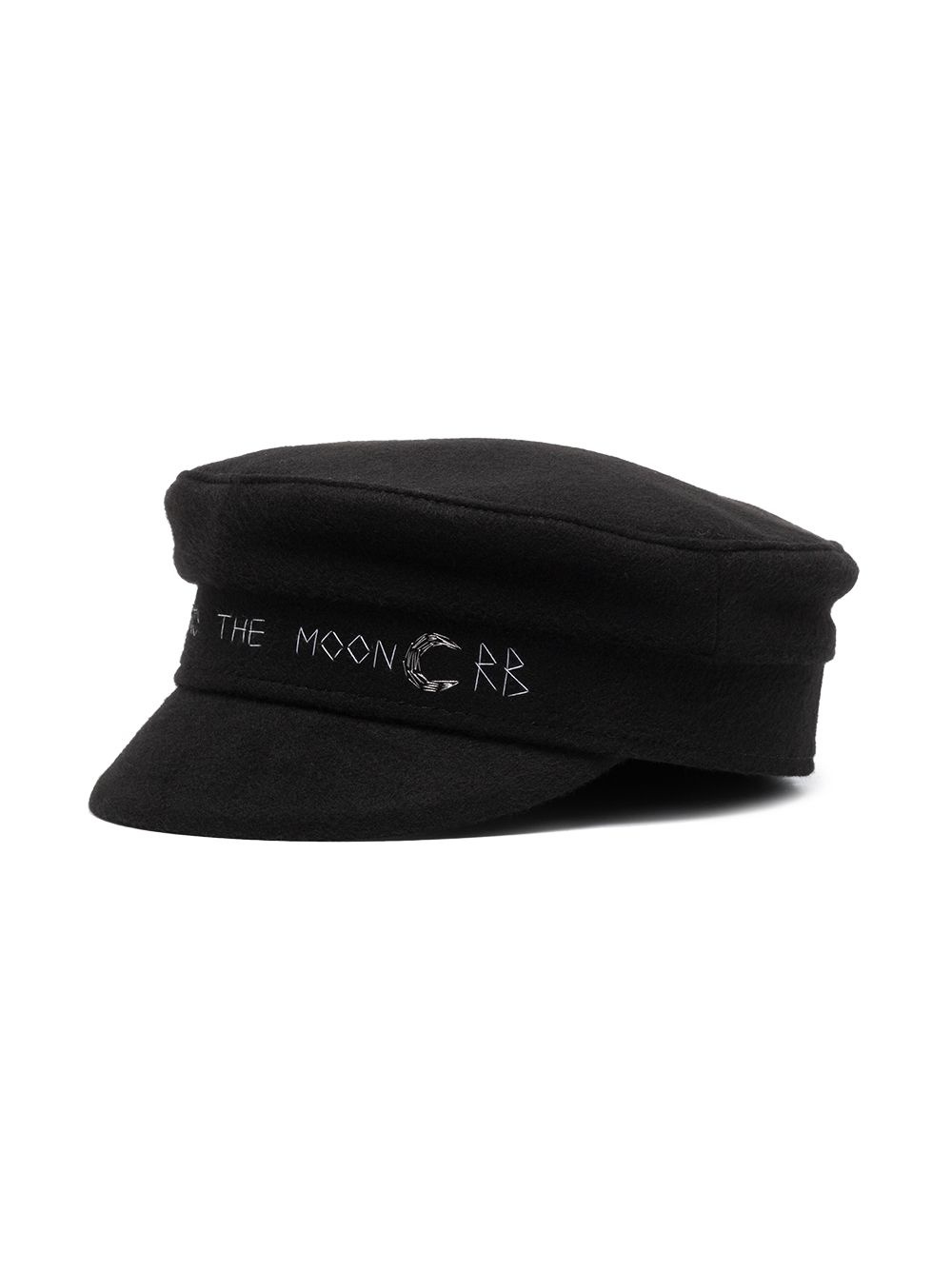 crystal-embellished logo baker boy cap - 3