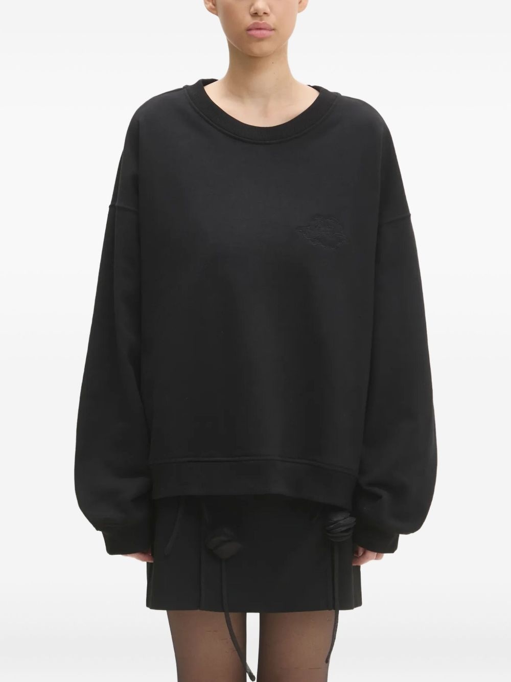 embroidered-logo sweatshirt - 2