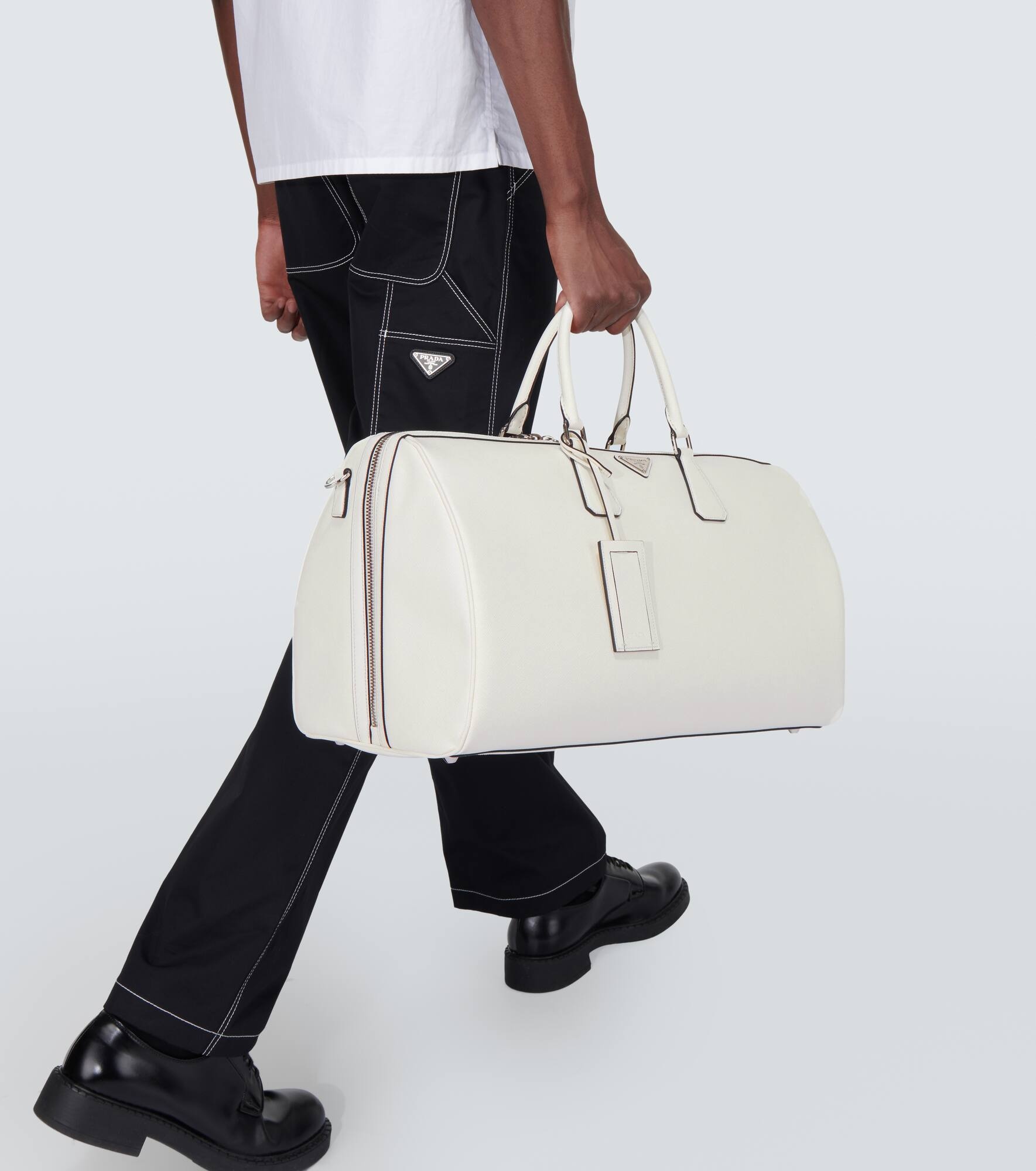 Leather duffel bag - 3