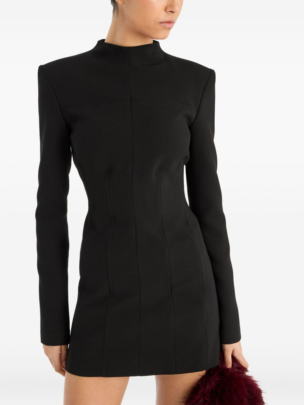 long-sleeve mini dress - 4