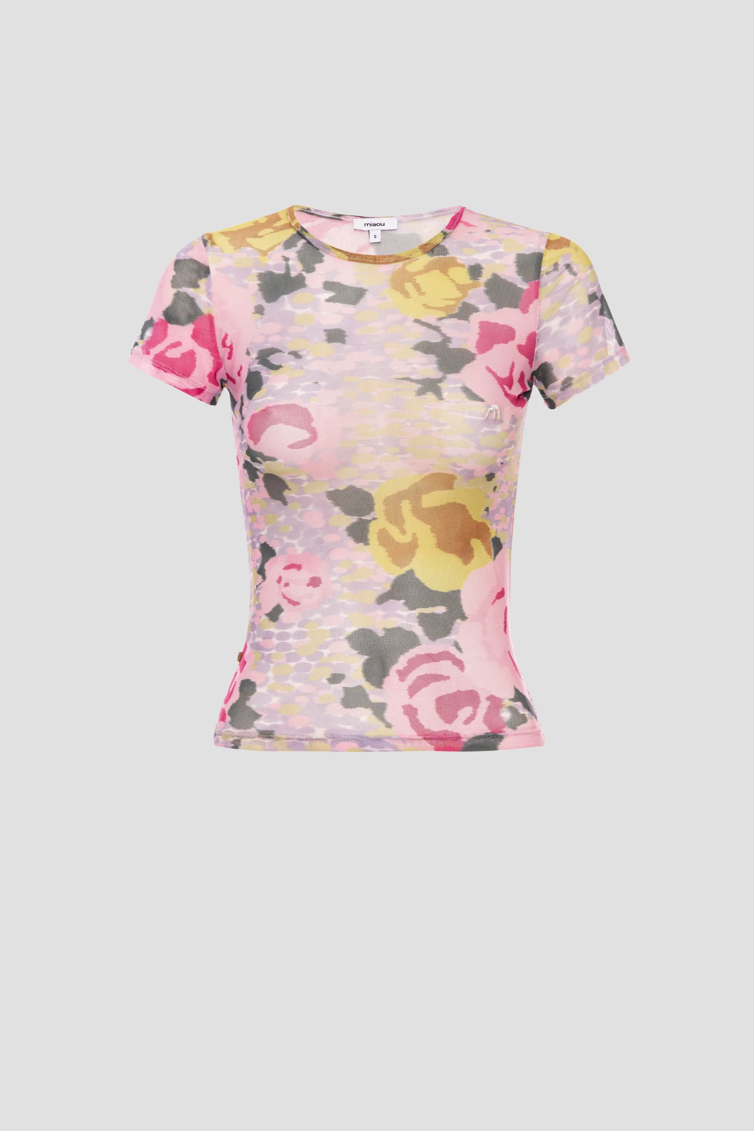 MESH MINI TEE - NEON FLORAL - 1