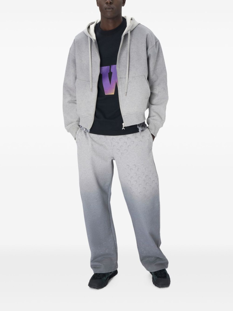 Moon-pattern fleece hoodie 1
