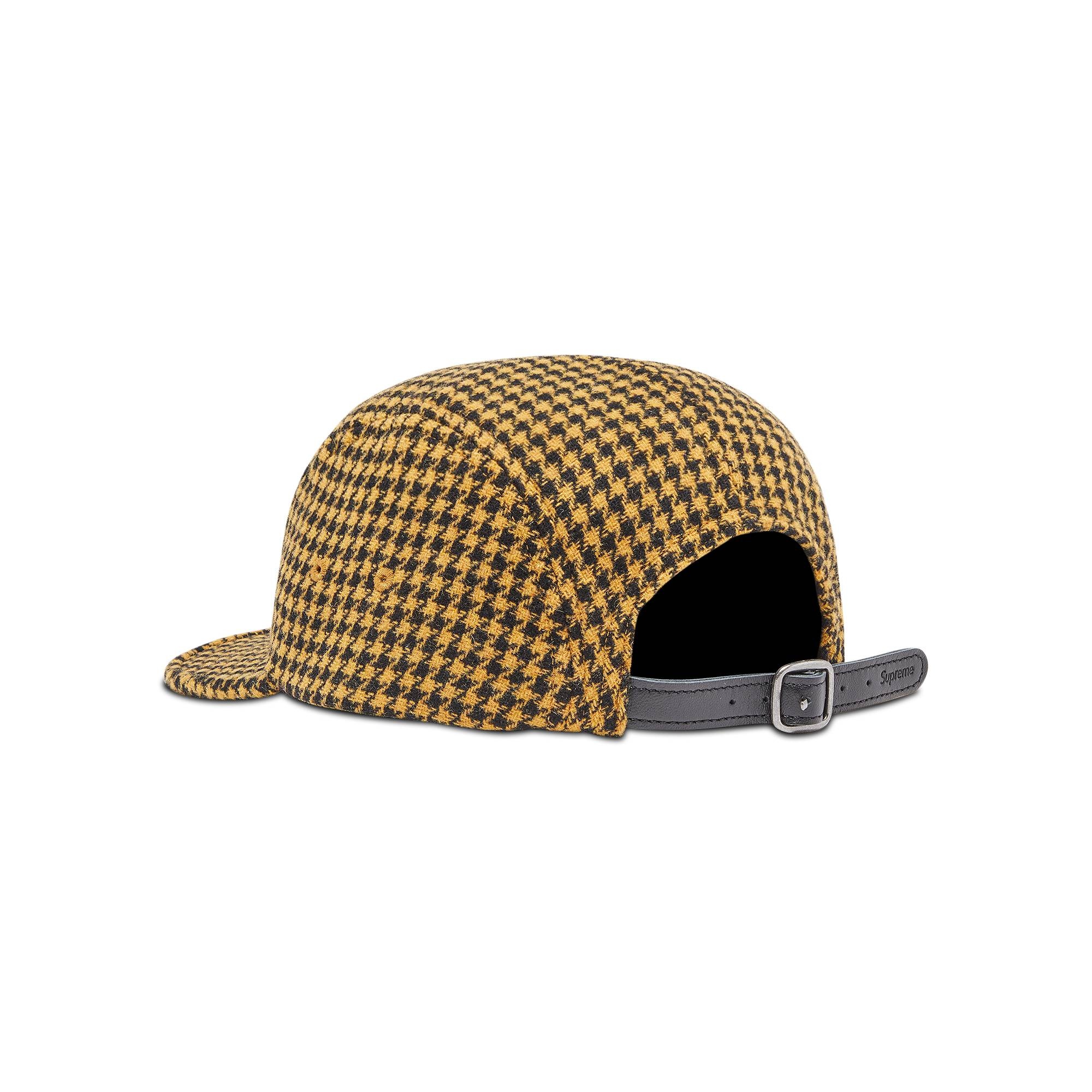 Supreme Houndstooth Wool Camp Cap 'Yellow'