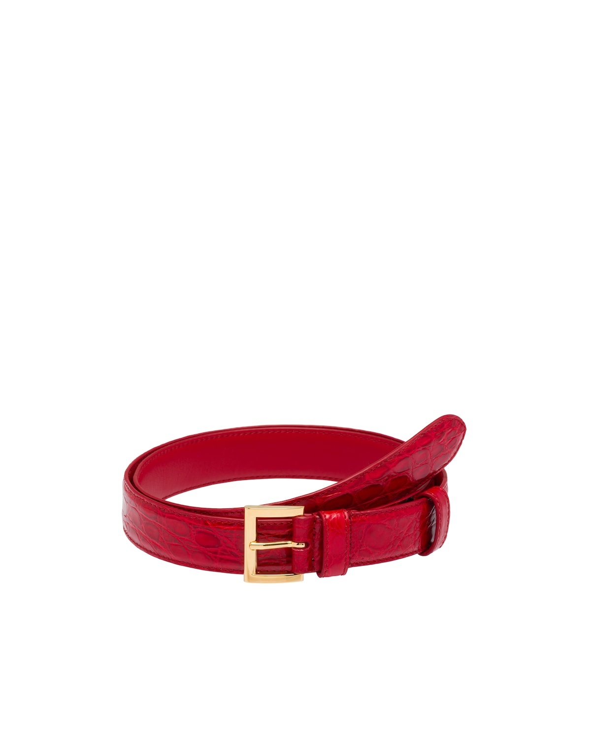 Crocodile leather belt - 1