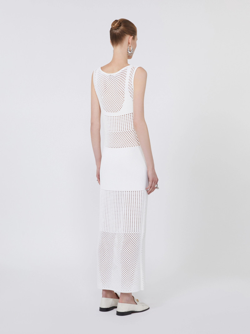 FESTA Long stretch viscose dress - WHITE 4