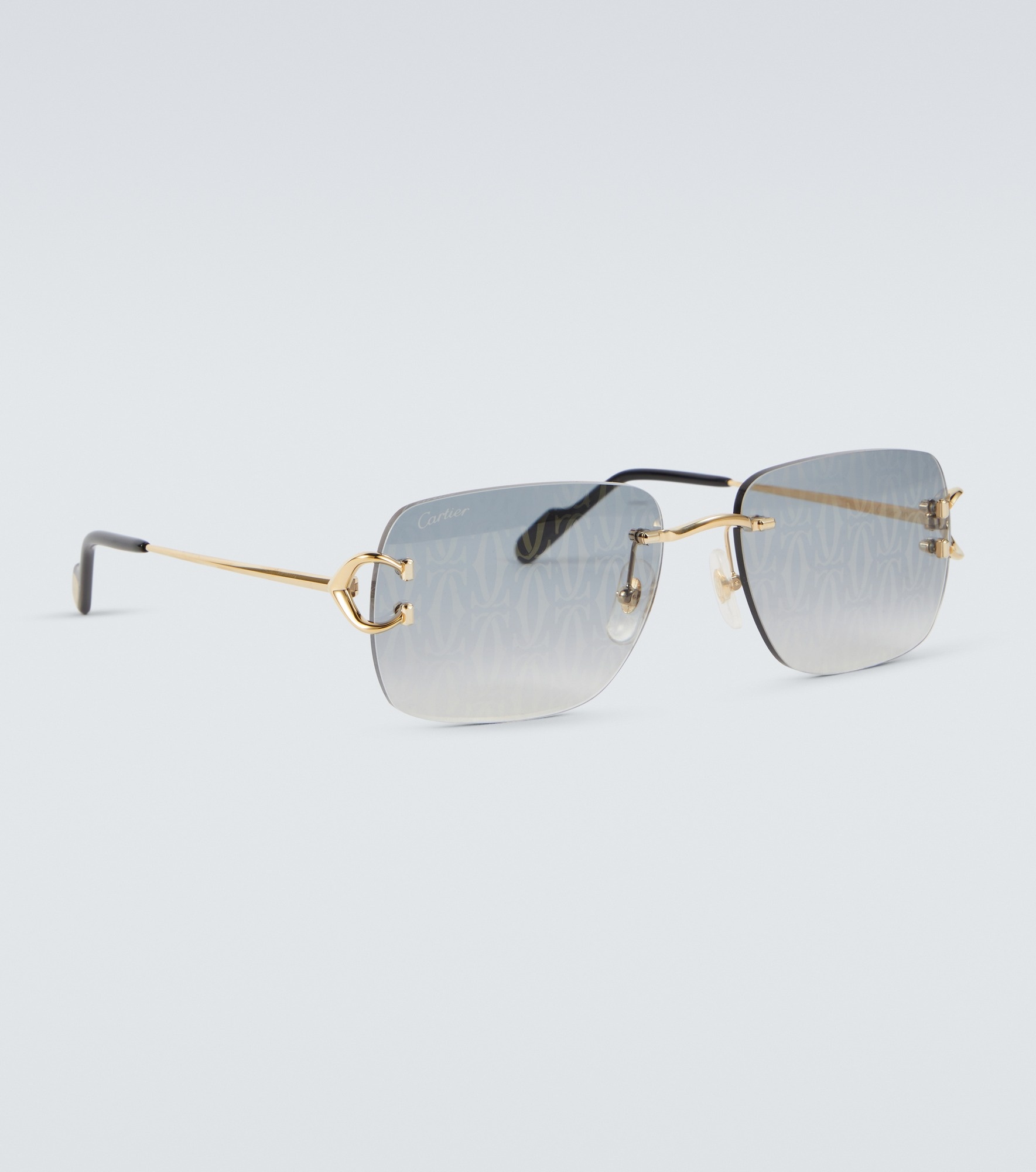 Monogram rectangular sunglasses - 4