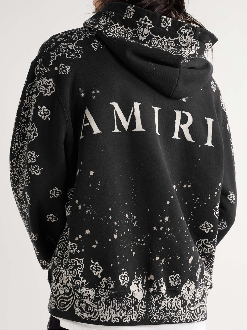 Printed Bleached Cotton-Jersey Hoodie 5