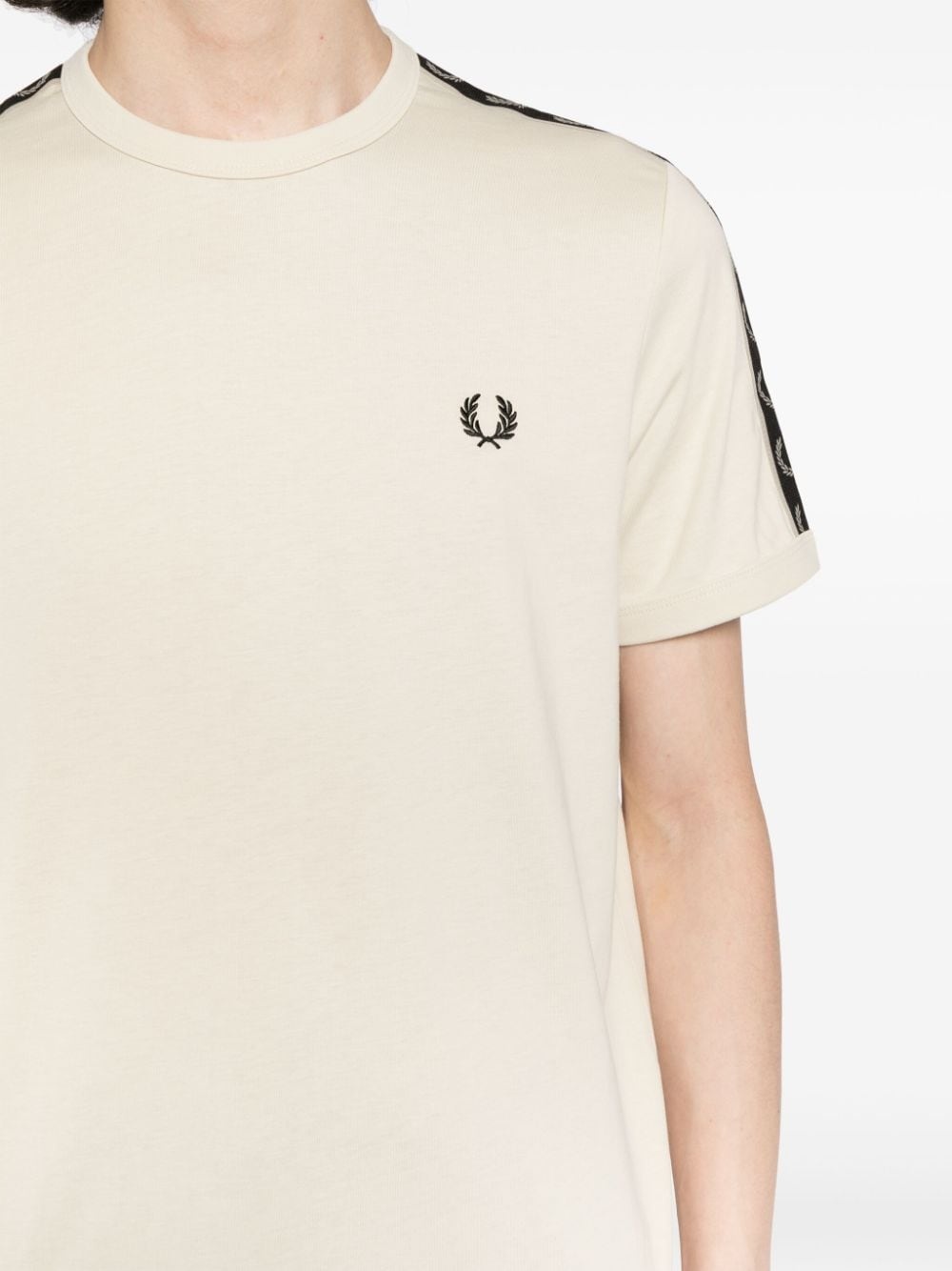 logo-embroidered cotton T-shirt - 5