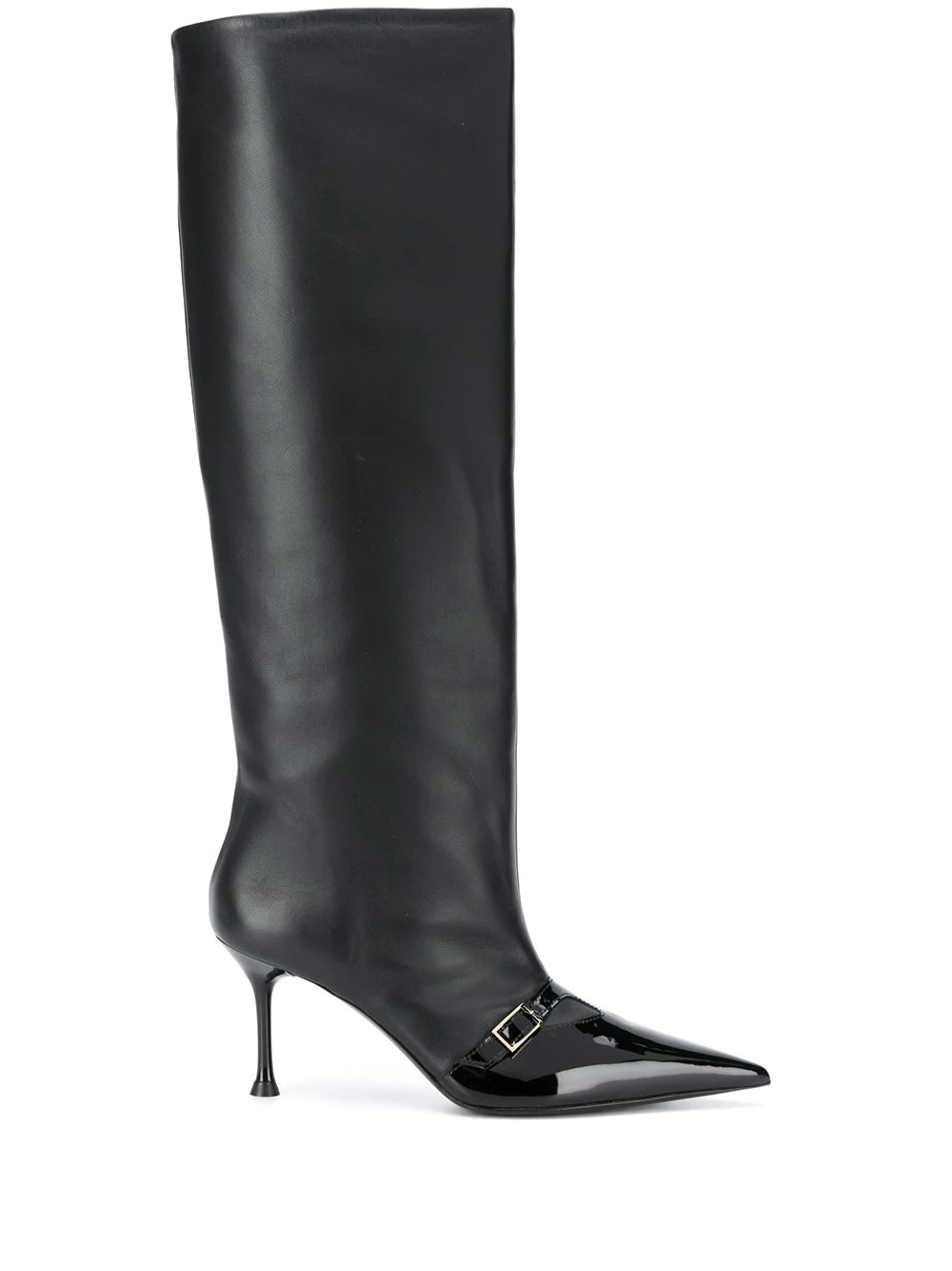 knee-length pointed-toe boots - 1