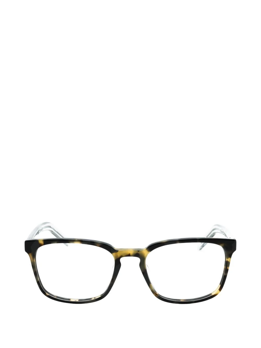 tortoiseshell-effect rectangle-frame glasses - 1
