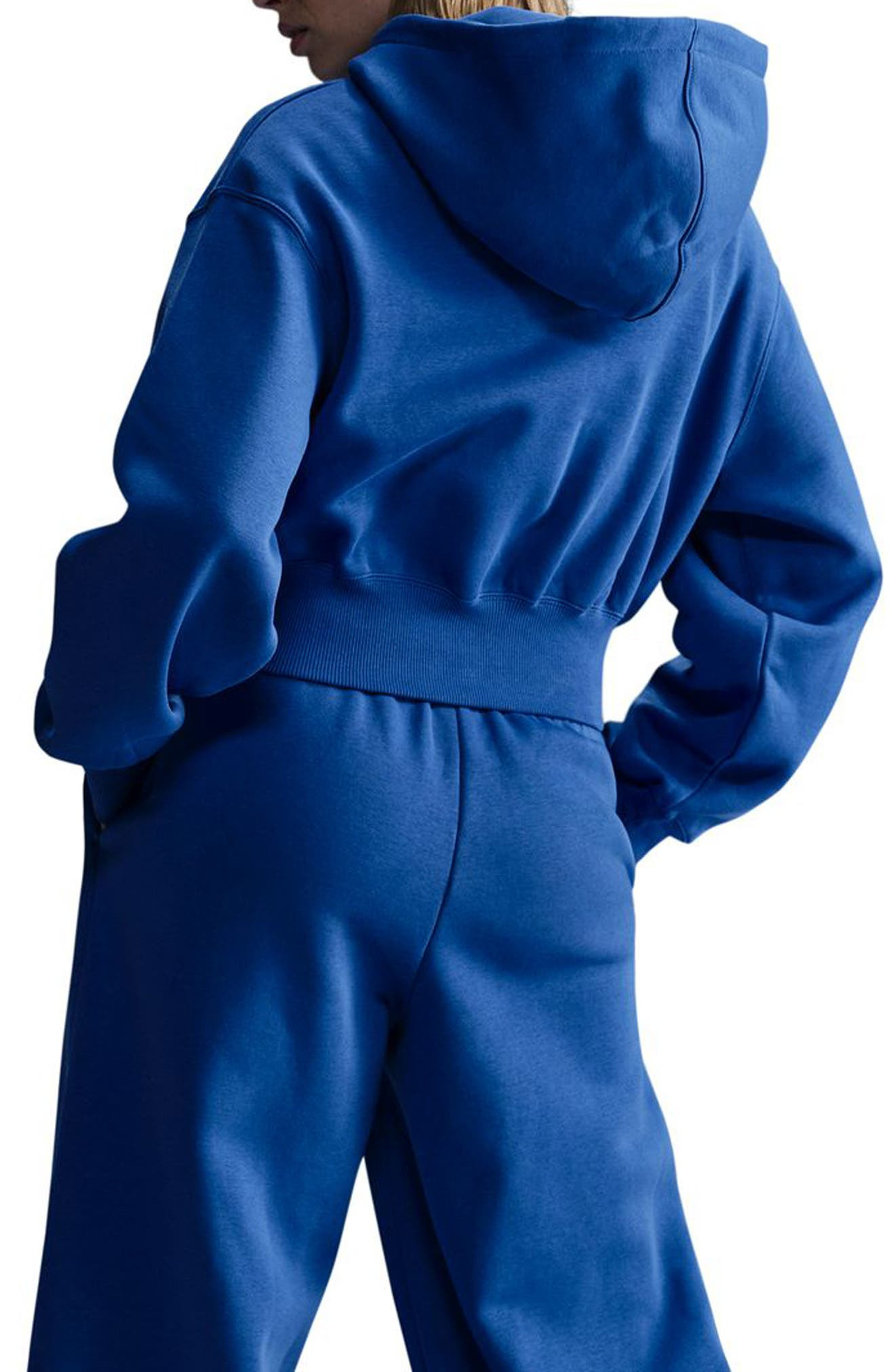 Nike Sportswear Phoenix Fleece Crop Hoodie in Game Royal/Sail at Nordstrom - 2