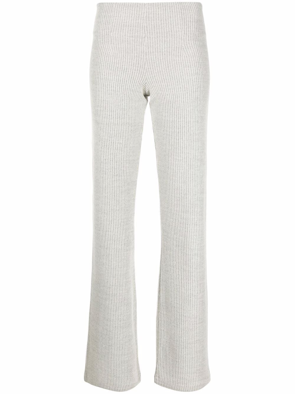 Draft ribbed flared trousers - 1
