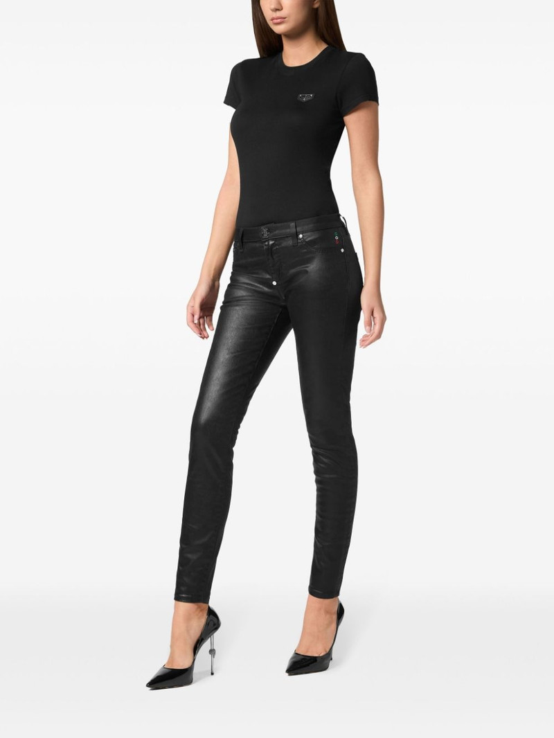 PHILIPP PLEIN coated jeans outlook