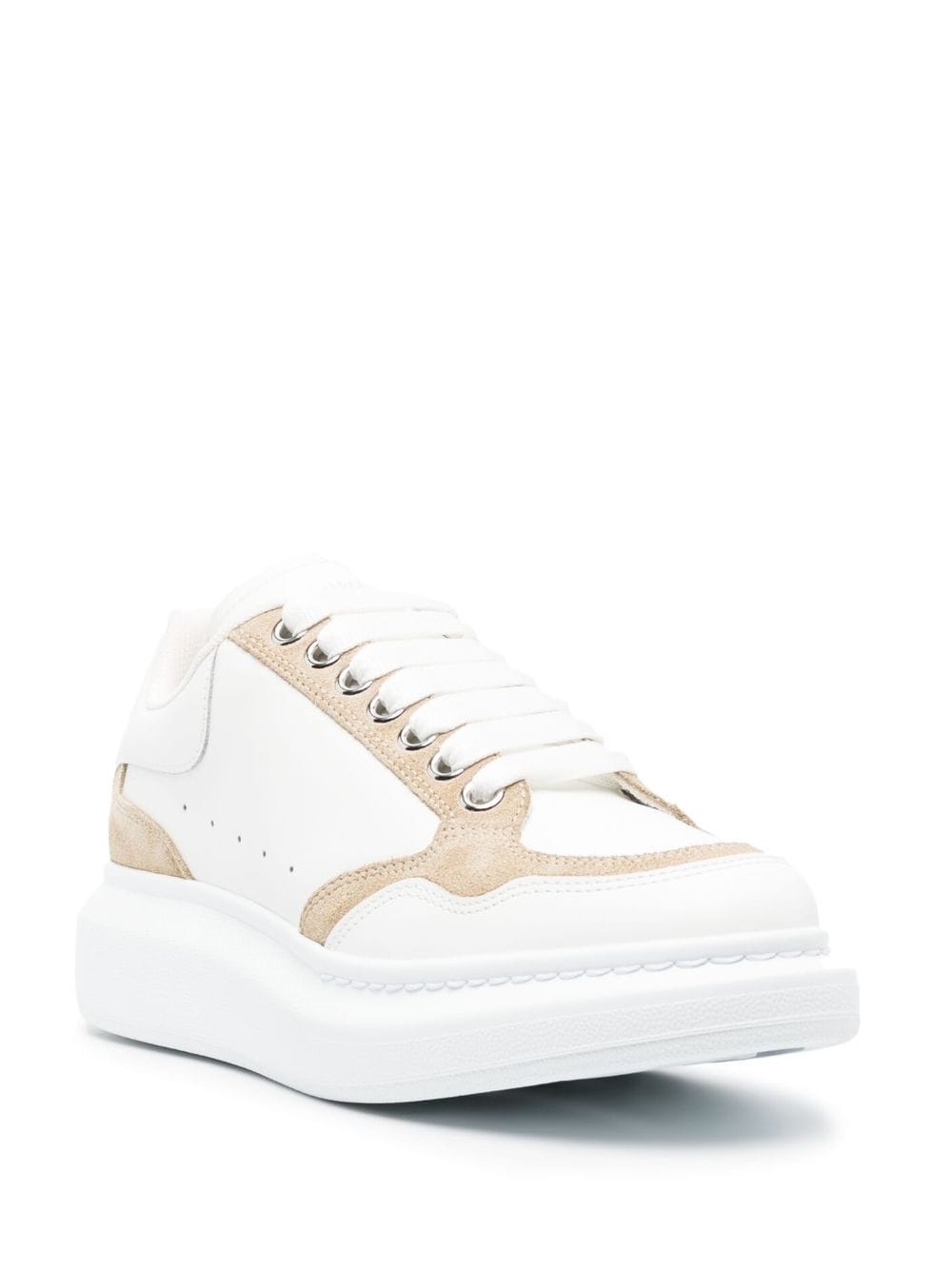 two-tone lace-up sneakers - 2