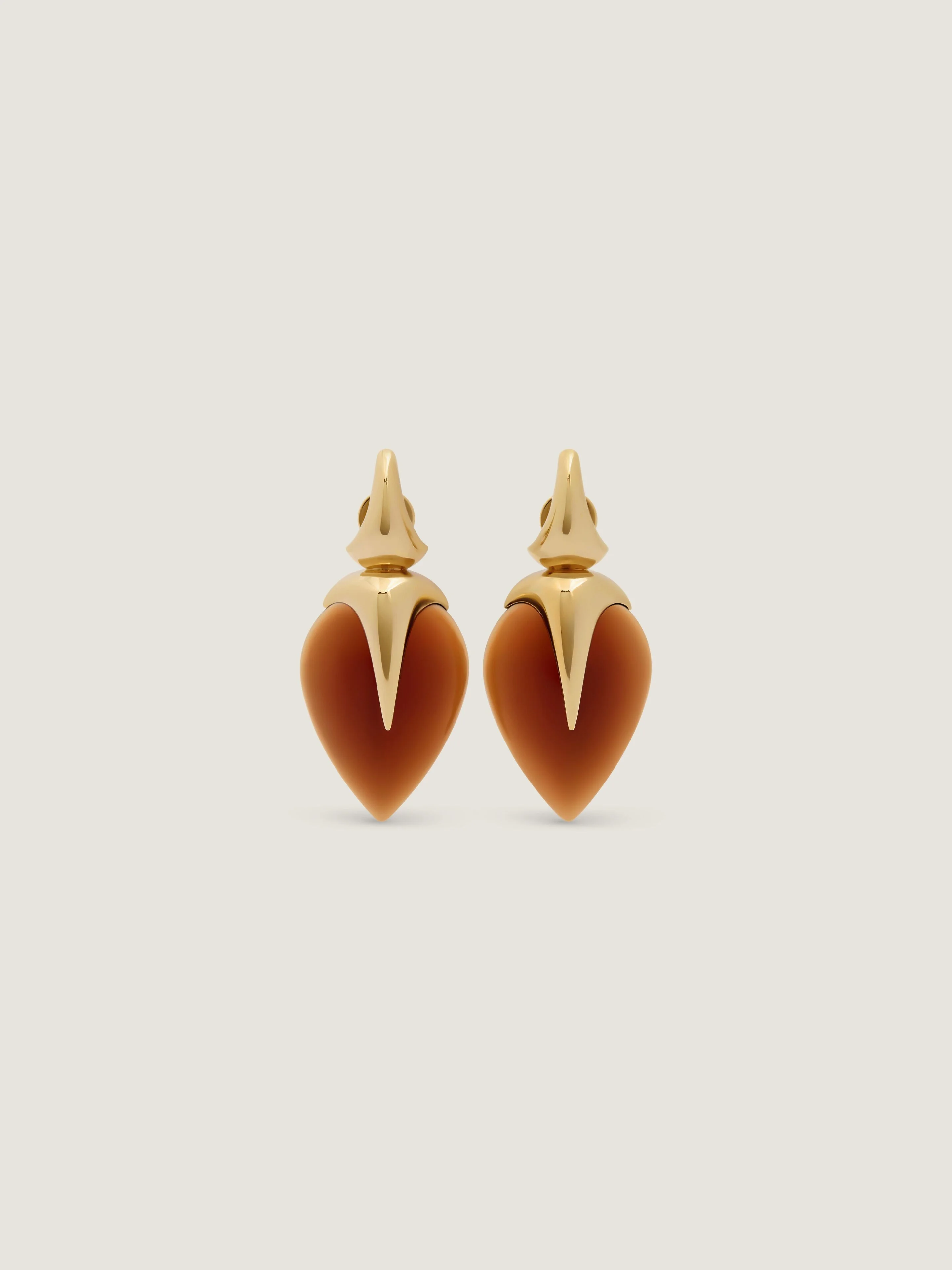 HEARTWOOD EARRINGS IN METAL AND RESIN - 1