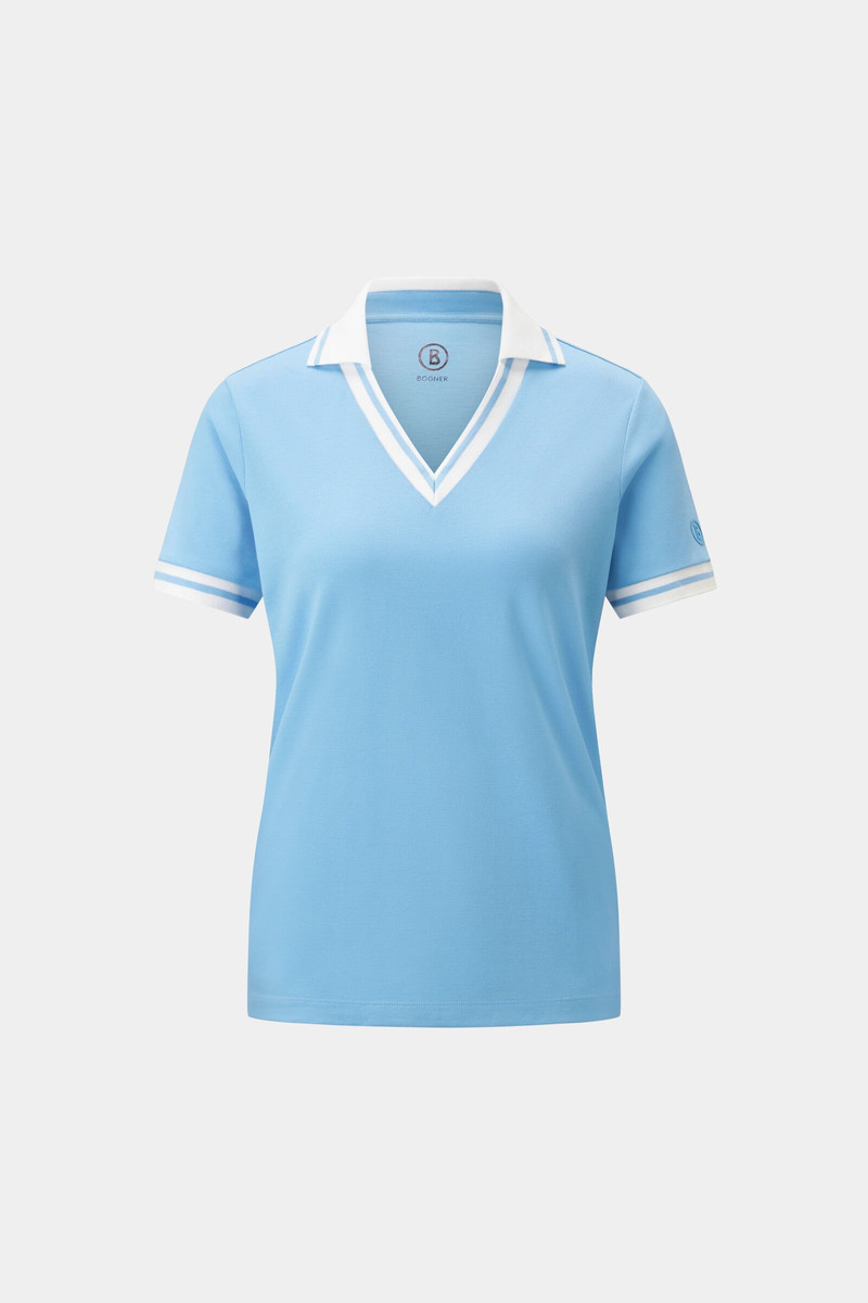 Lydia functional short-sleeved top in Light blue 1