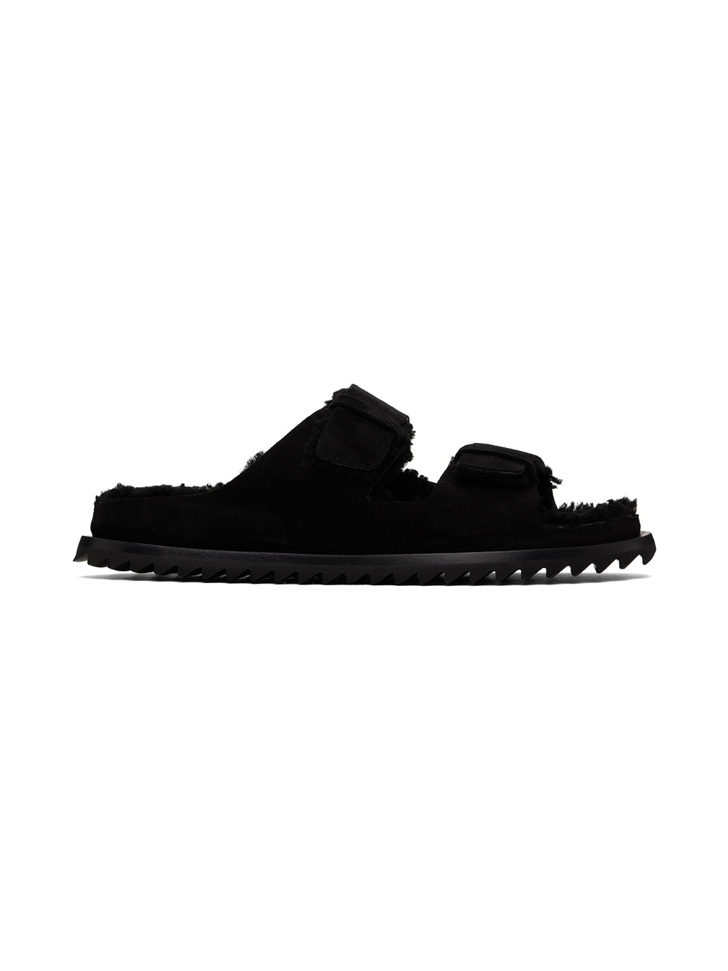 Black Shearling Introspectus 003 Sandals - 1