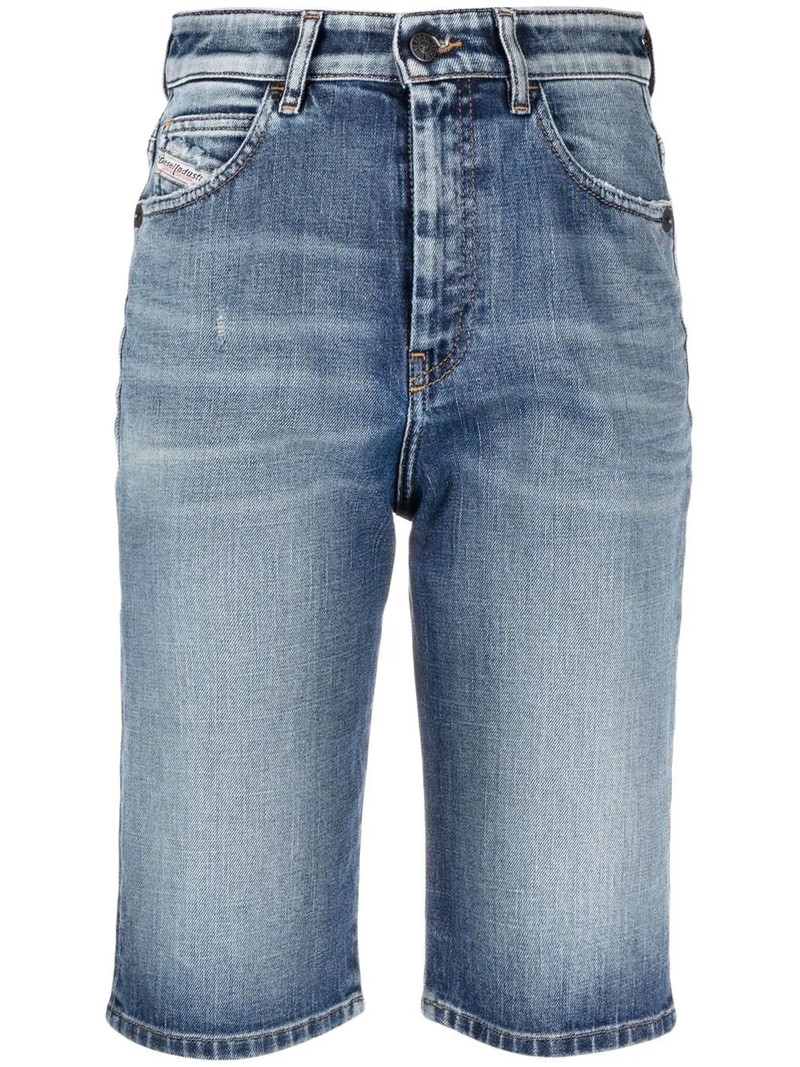 knee-length denim shorts 1