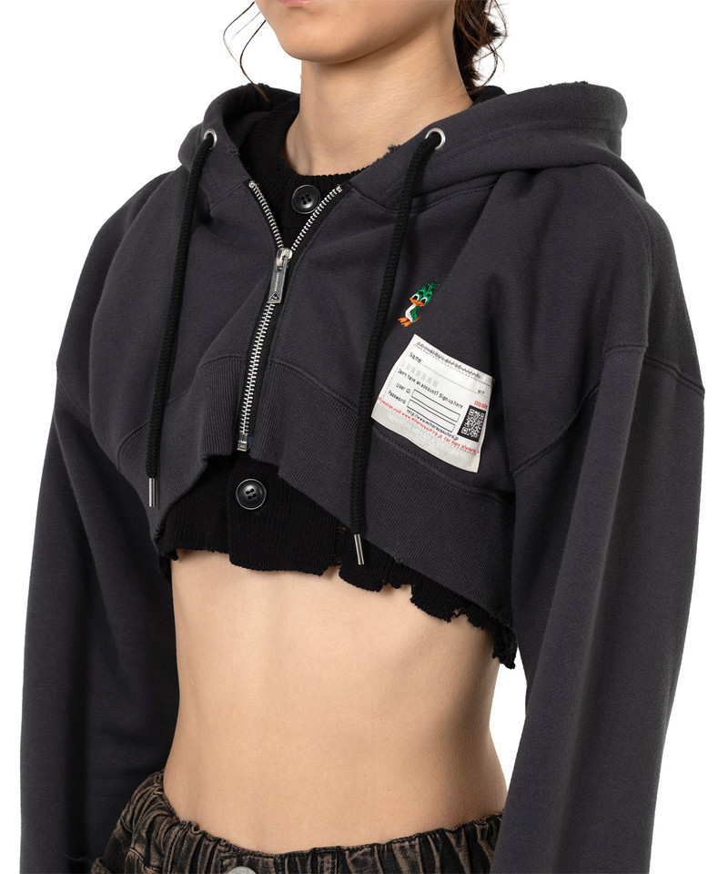 Layered Cropped Zip-up Hoodie 7
