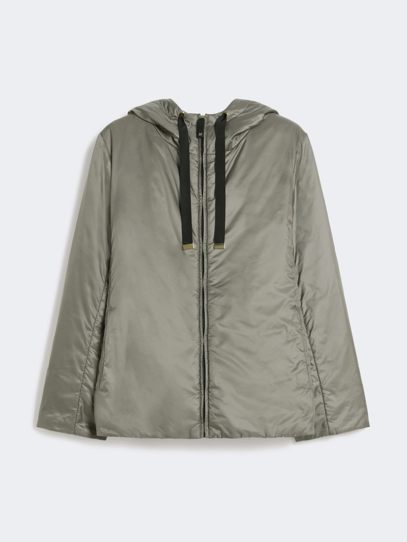 GREENH Padded water-repellent canvas hooded jacket - MEDIUM GREY 1