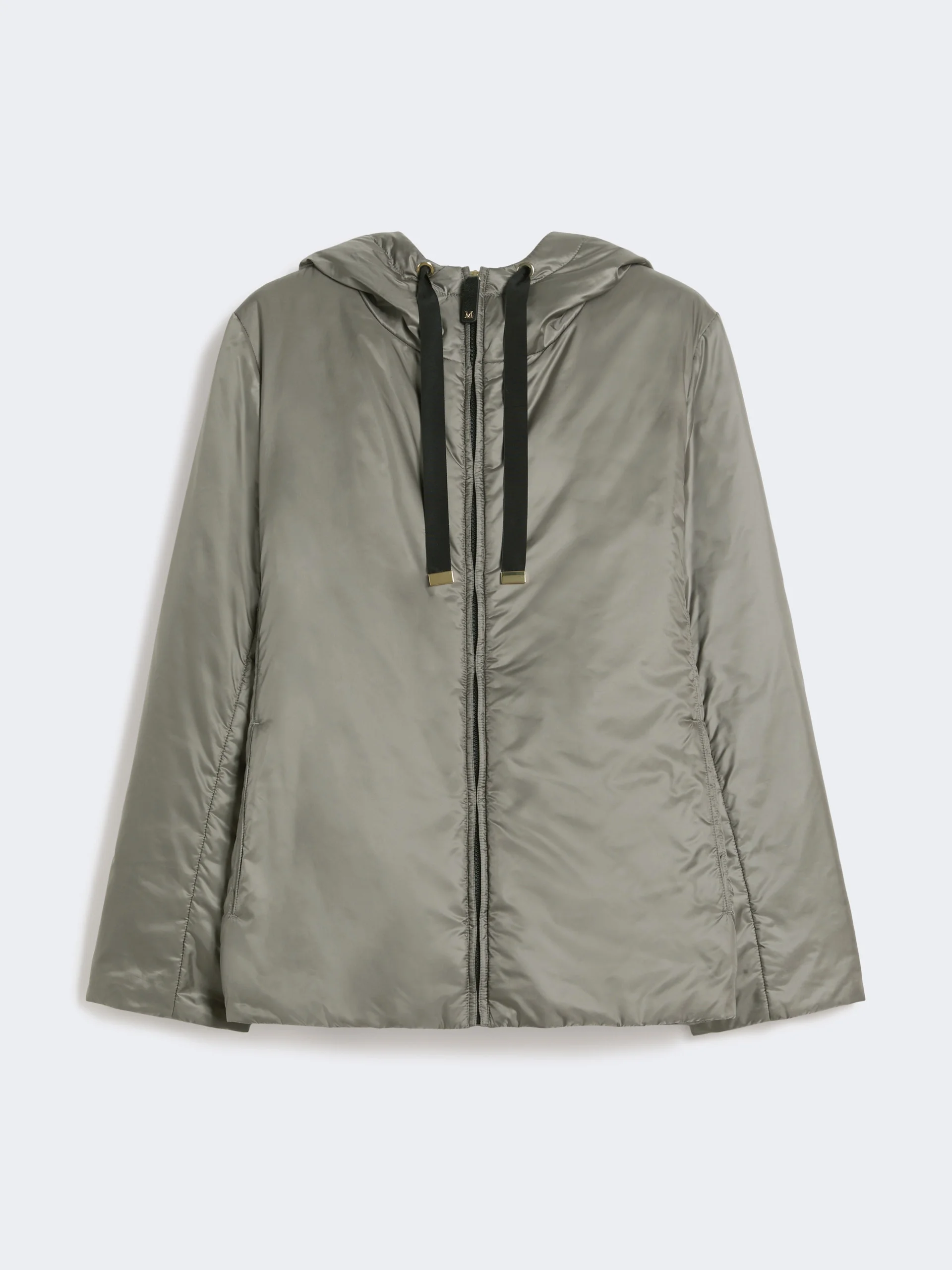 GREENH Padded water-repellent canvas hooded jacket - MEDIUM GREY - 1