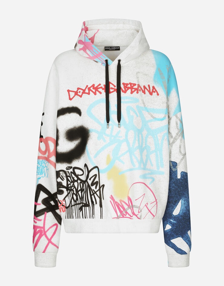 Dolce & Gabbana Hoodie with spray-paint graffiti print