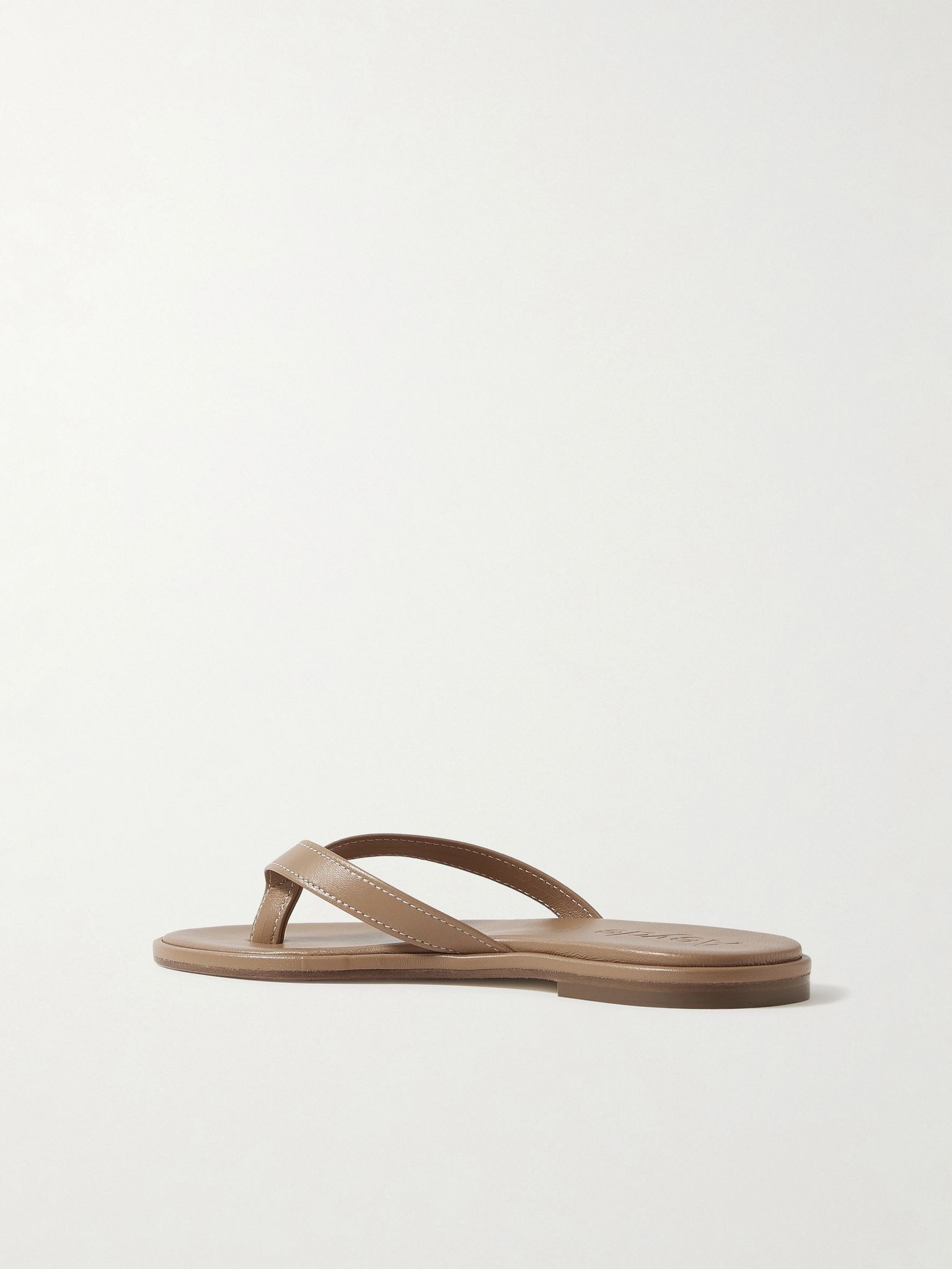 Melody leather flip flops Tan - 3