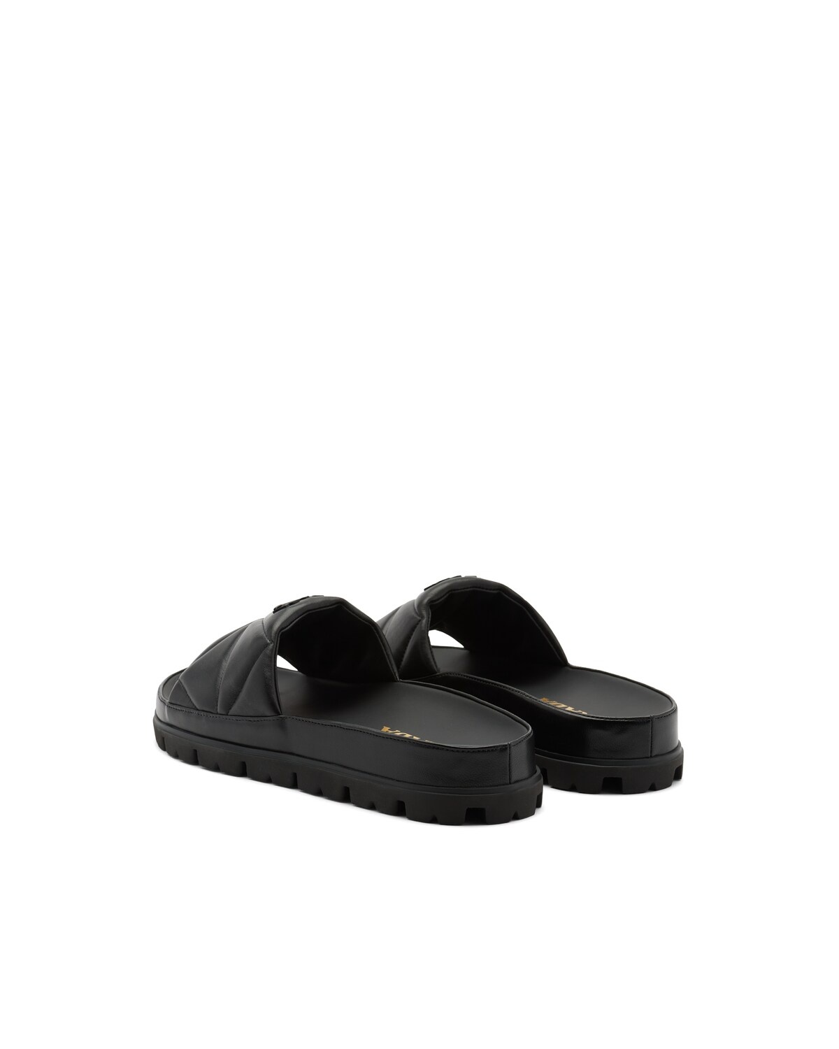Quilted nappa leather slides - 3