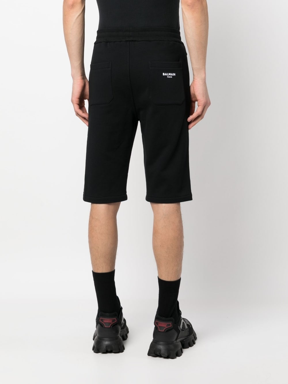 logo-print track shorts - 4