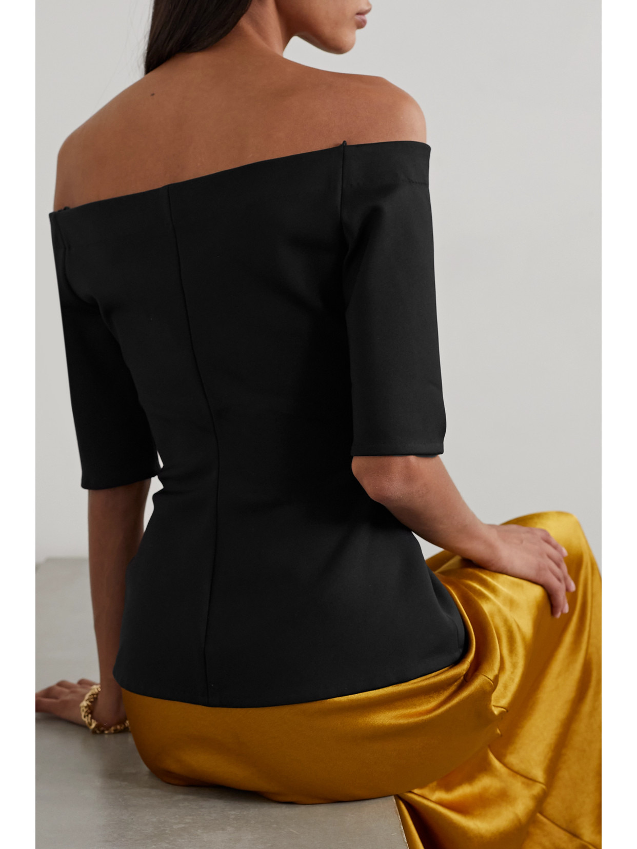 Off-the-shoulder Cutout Stretch-jersey Top - 3