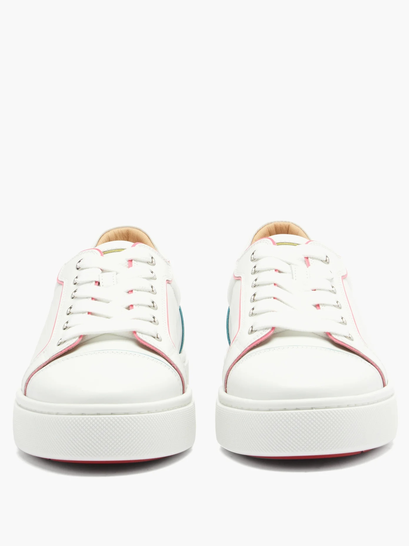 Vierissima painted-edge leather trainers - 5