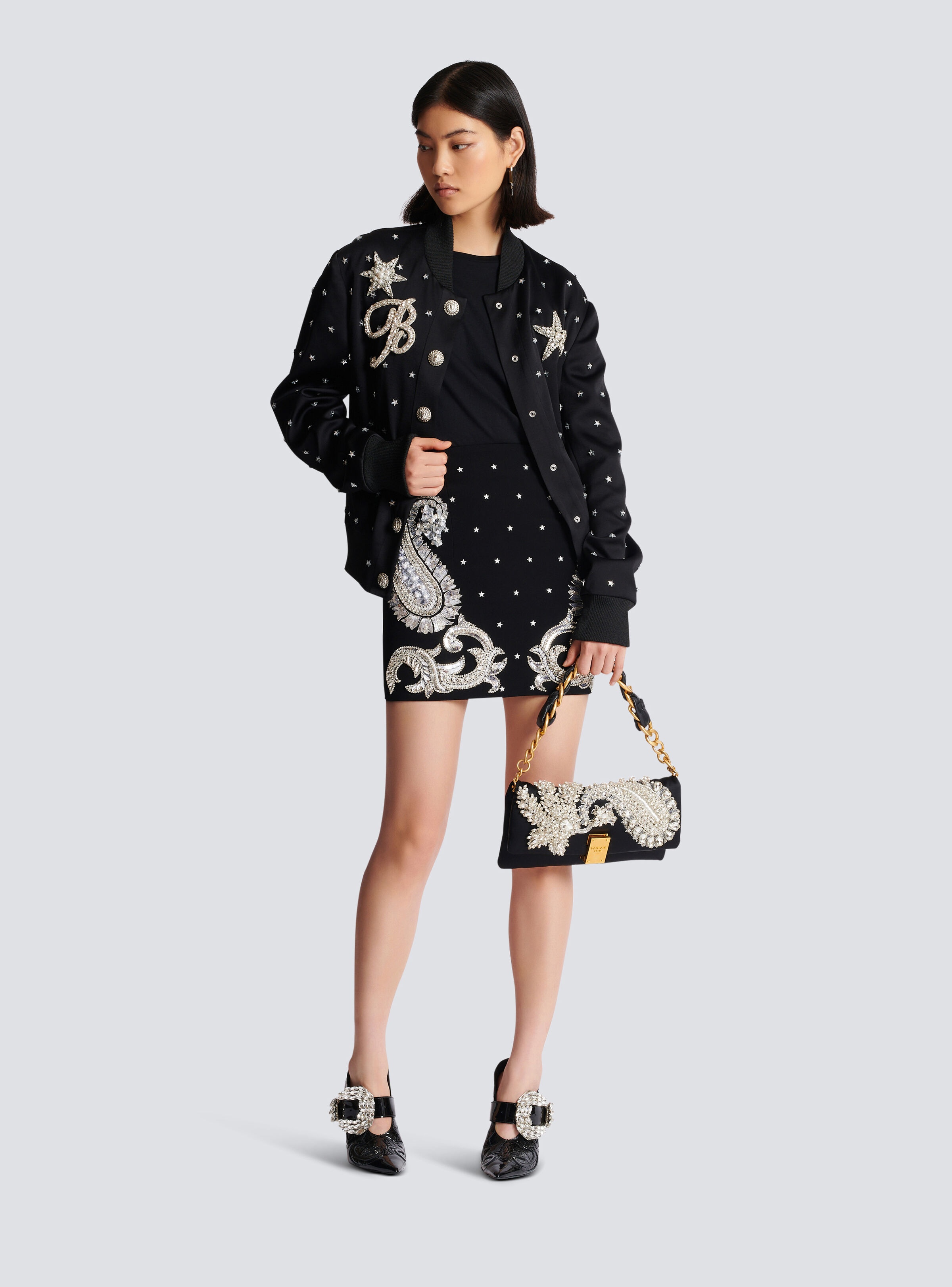 Stars embroidered bomber jacket - 2
