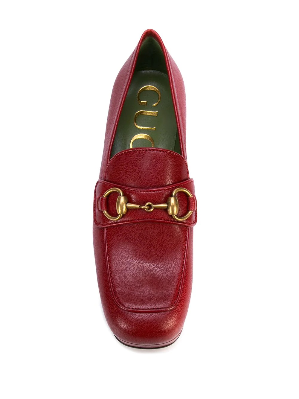 Leather platform loafer with Horsebit - 4