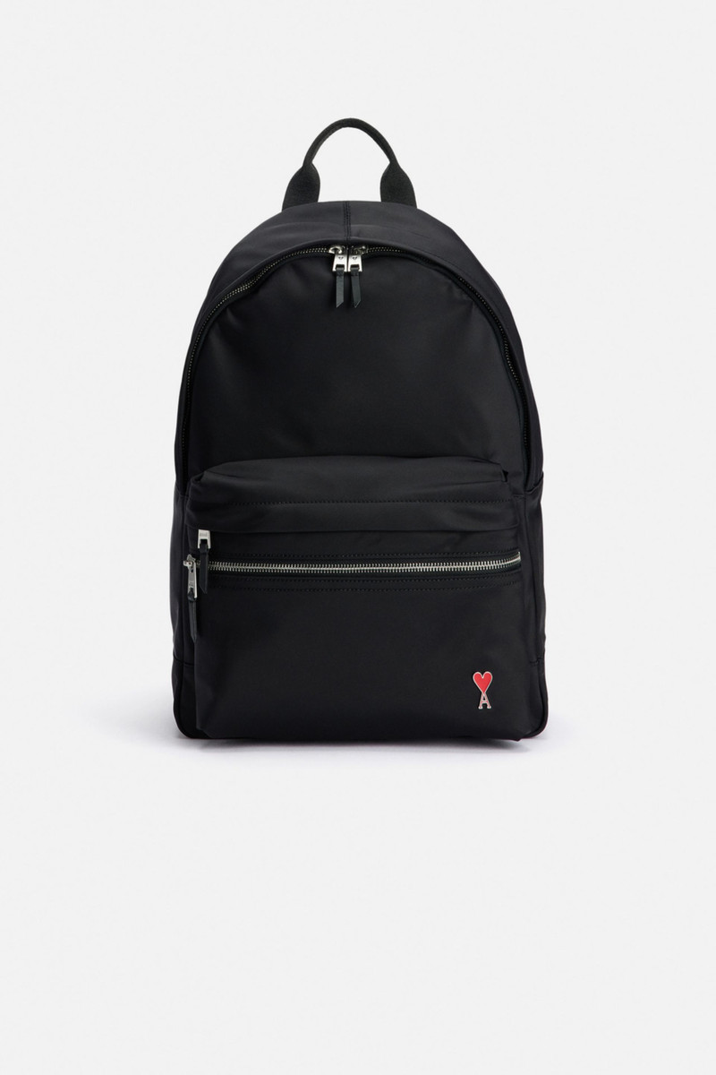 AMI Paris logo-plaque zip-fastening backpack outlook